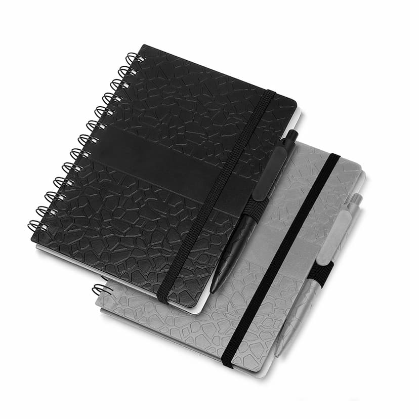 Caderno B6 Capa em ABS com Caneta
