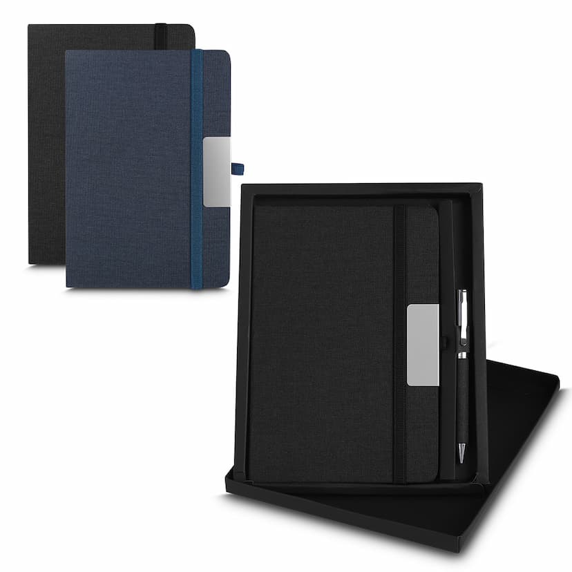 Kit Escritório A5 Capa em RPET e Caneta Metalica