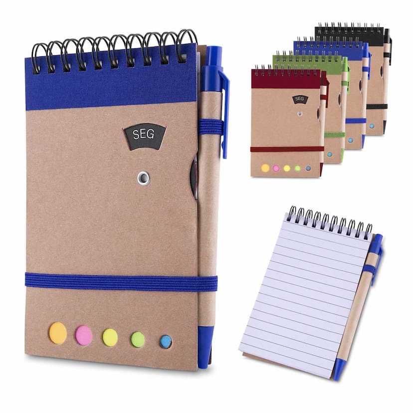 Mini caderno A6 com caneta